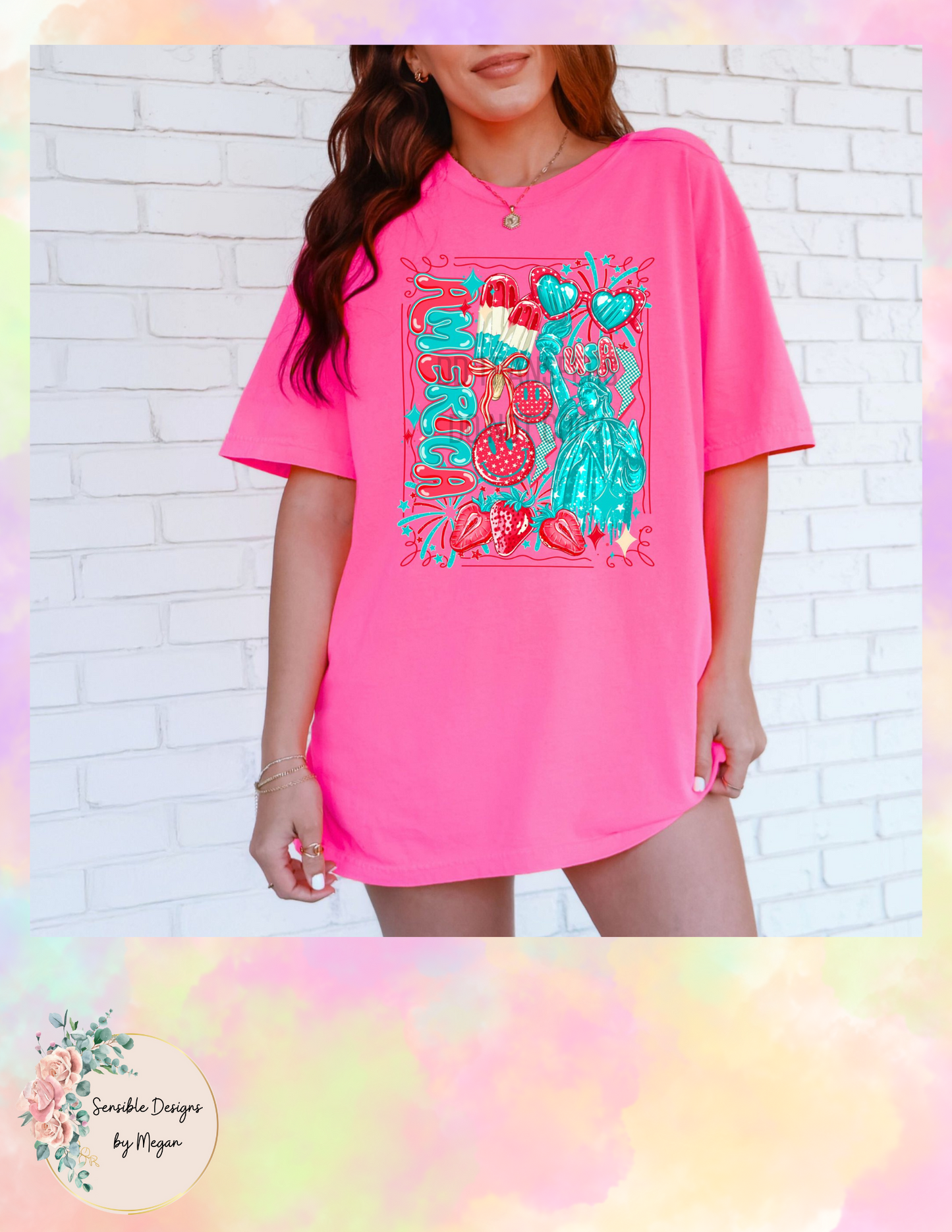 America w/ Popsicle and Strawberries