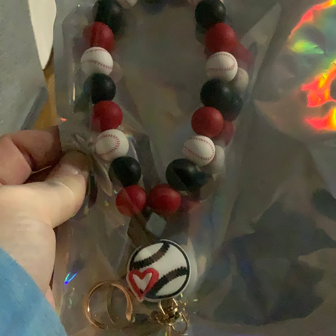 Baseball Wristlet (Teardrop)