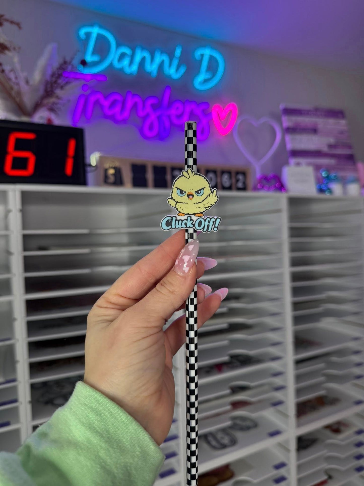 Cluck Off Straw Topper