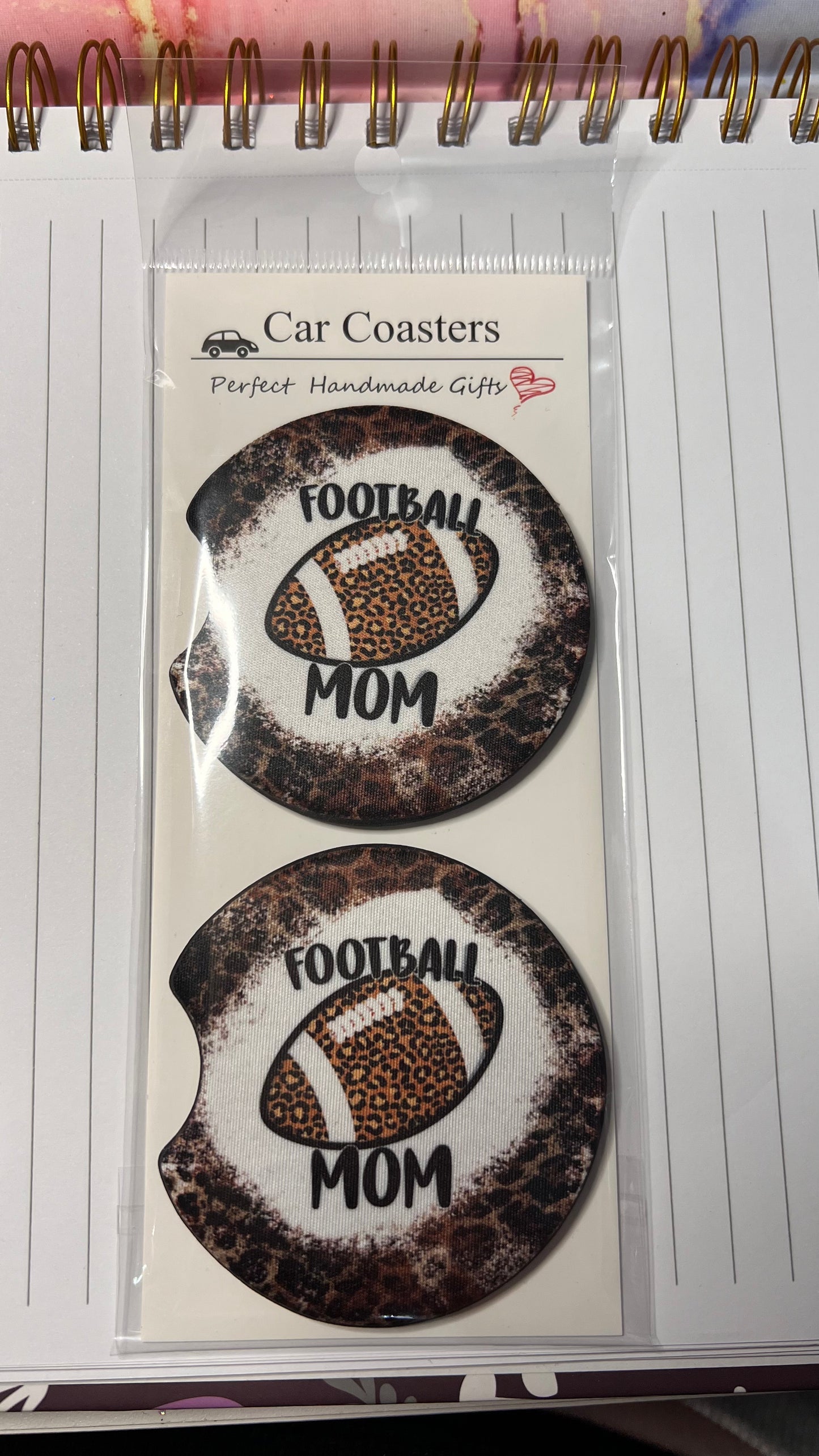 Football mom Car coasters