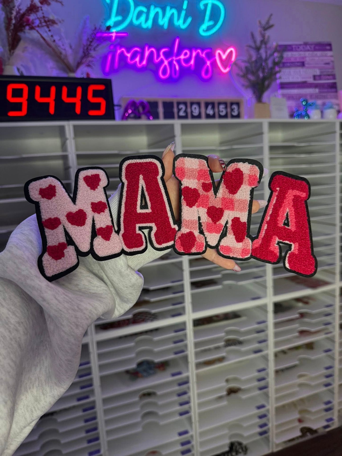 Mama V-Day Chenille Patch