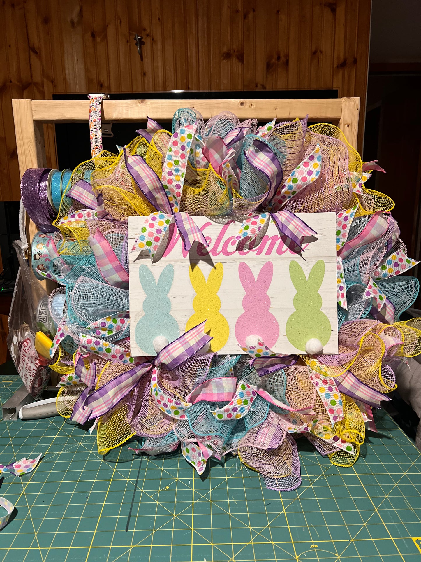 Welcome Bunny Wreath