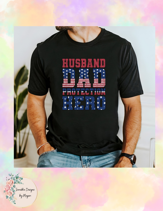 Husband Dad Protection Hero Apparel