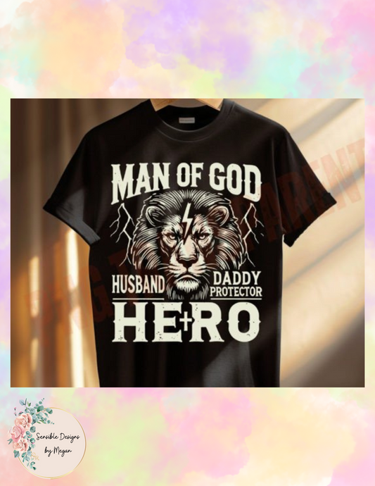 Man of God, Husband, Daddy Protection Hero Apparel