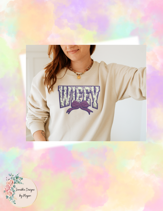 Purple Wifey Chenille Patch