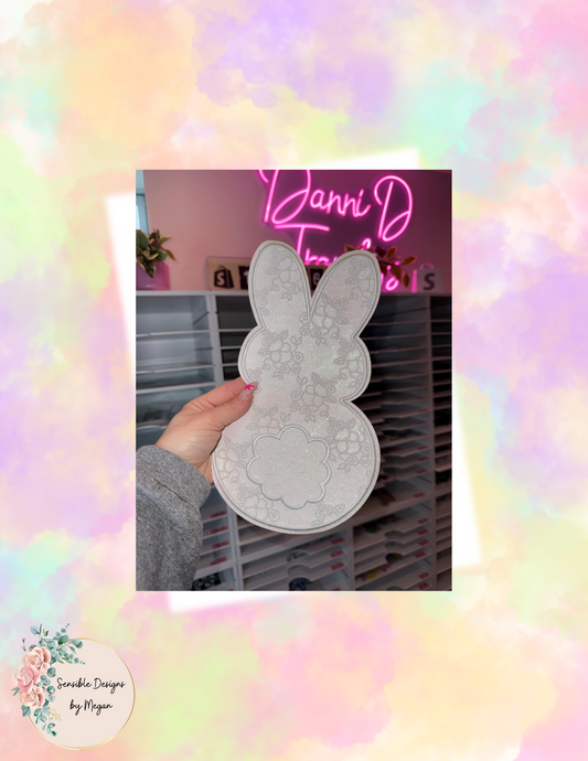 White Lace Bunny Patch