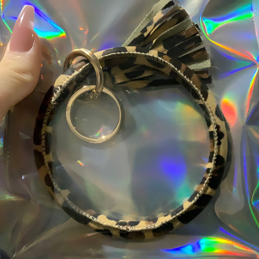 Light Leopard Print Wristlet