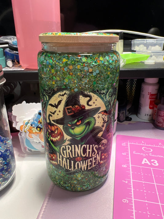 Grinch's Halloween Snowglobe