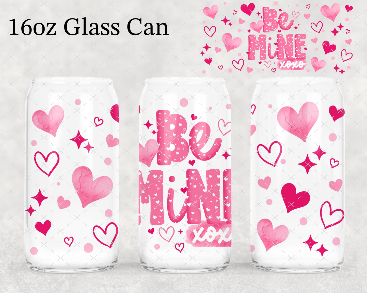 Be Mine XOXO UV DTF Wrap