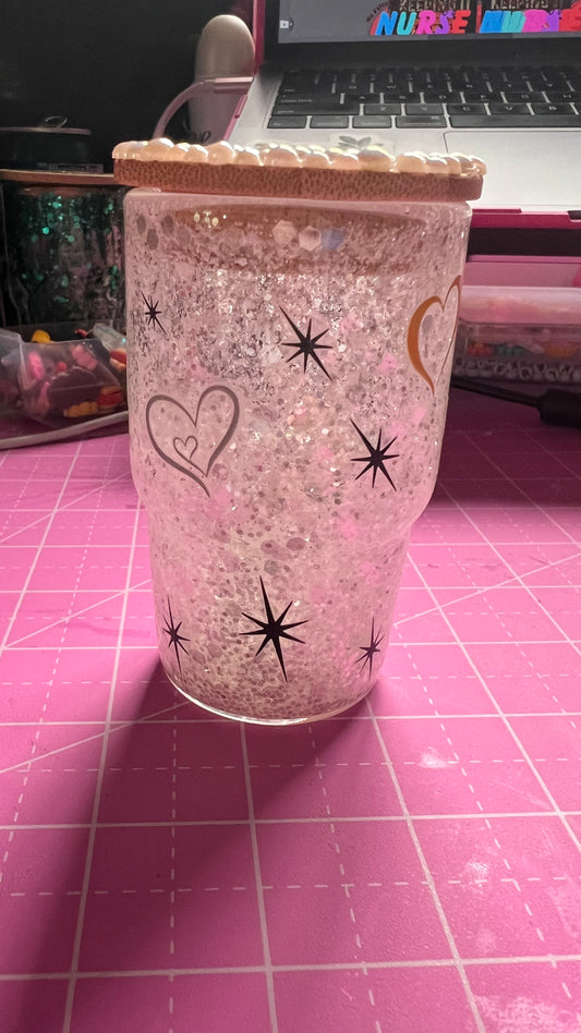 Heart shot glass w/lid