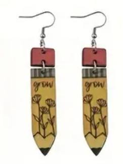 Teacher Pencil (Grow) Earrings