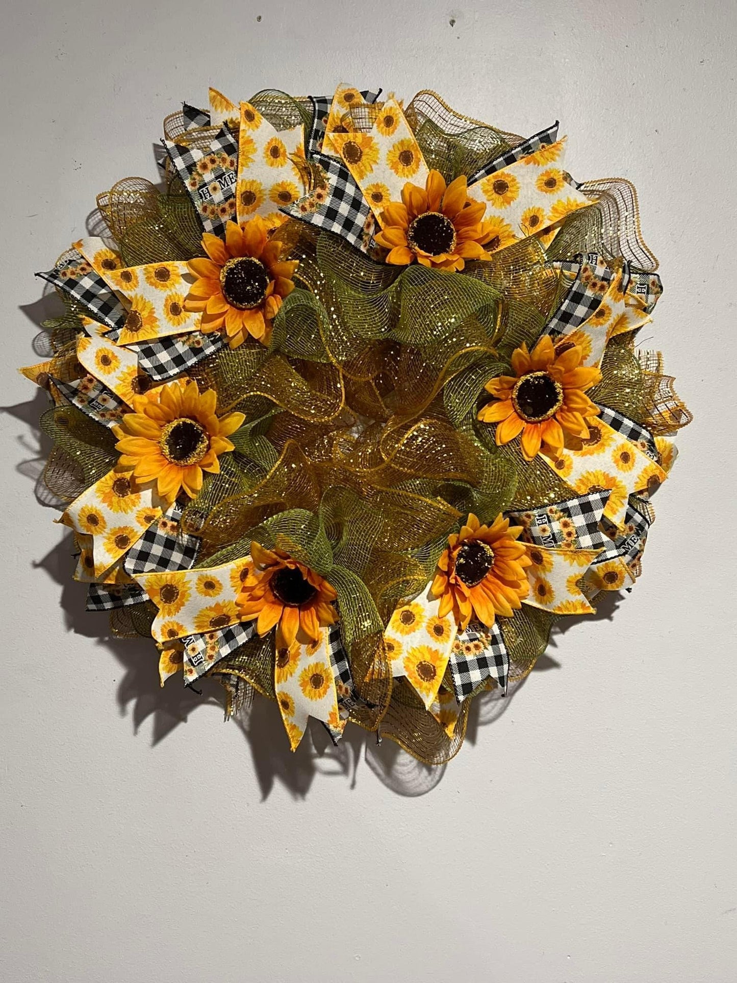 Sunflower fields wreath