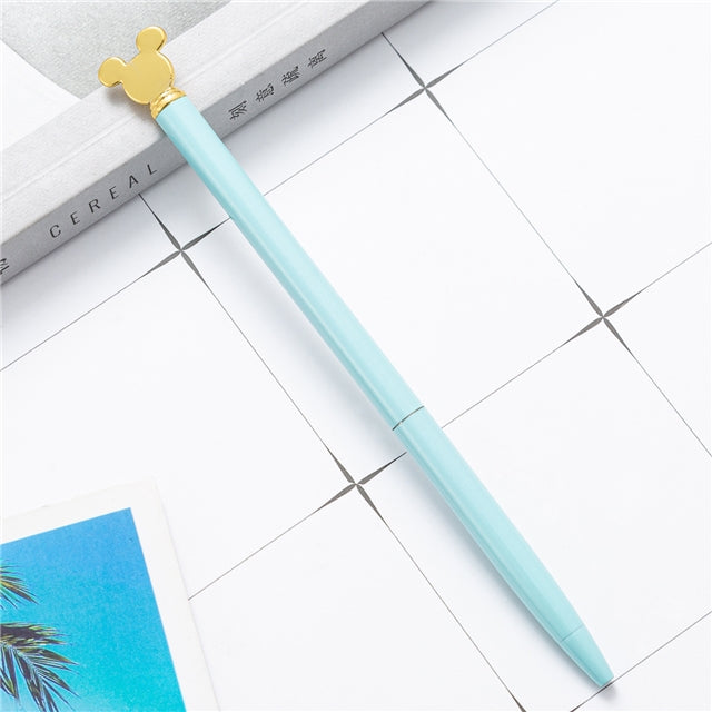 Light Blue Mouse Head Stick Pen