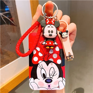 Girly Mouse Keychain w/ Id Holder