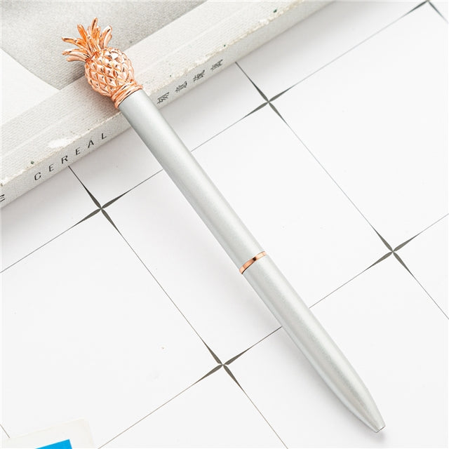 Silver w/ Rose Gold Pineapple Stick Pen