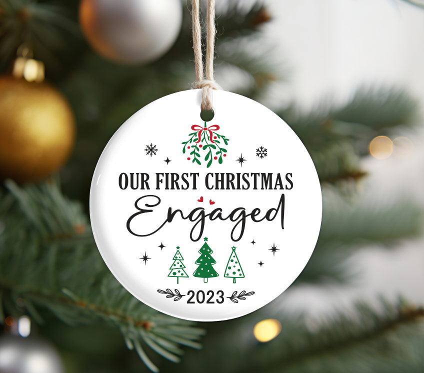 First Christmas Engaged Ornaments