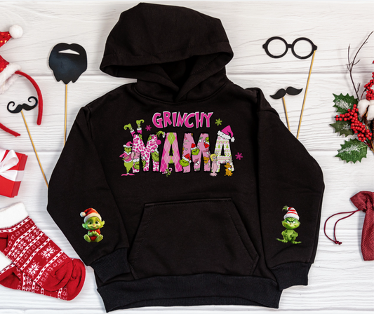 Grinchy Mama W/ Customized Sleeve