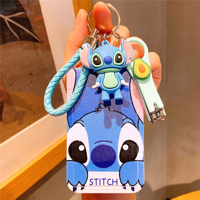 Blue Alien Keychain w/ Id Holder