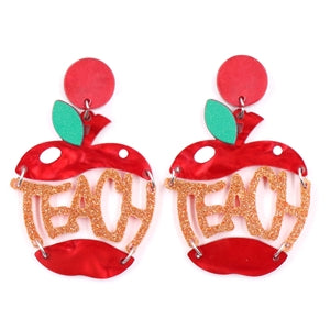 Teach Acrylic Earrings