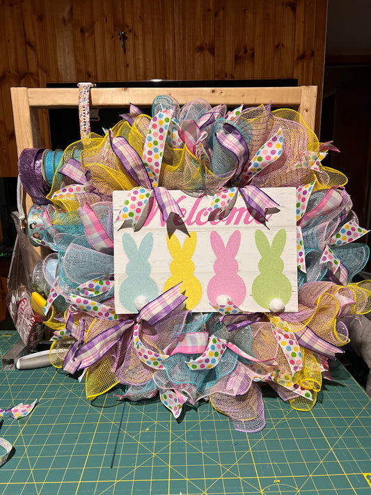 Welcome Bunny Wreath